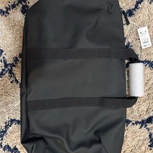 NEW Rains Black Duffel Bag Weekend Bag